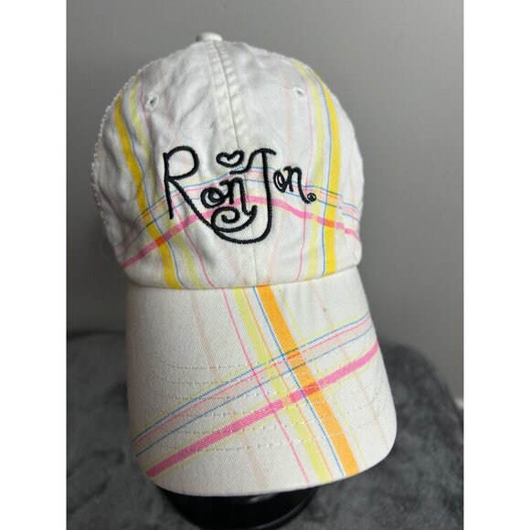 Ron John Surf Shop white trucker hat with stripes adjustable back soft comfy hat - Picture 1 of 7